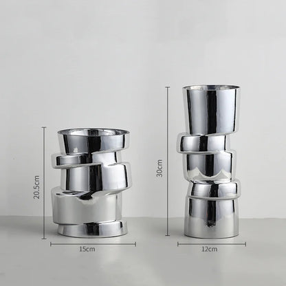 DecorBites™ Glass Vase Hydroponics Twist Shape Terrarium Decoration Accessories