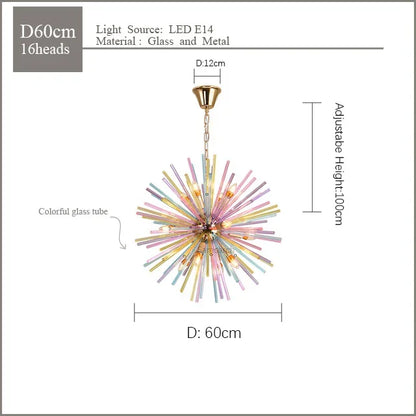 Decorbites™ Dandelion-Hängeleuchte: Lebendige Kinder-Kronleuchter-Beleuchtung für moderne, farbenfrohe Räume