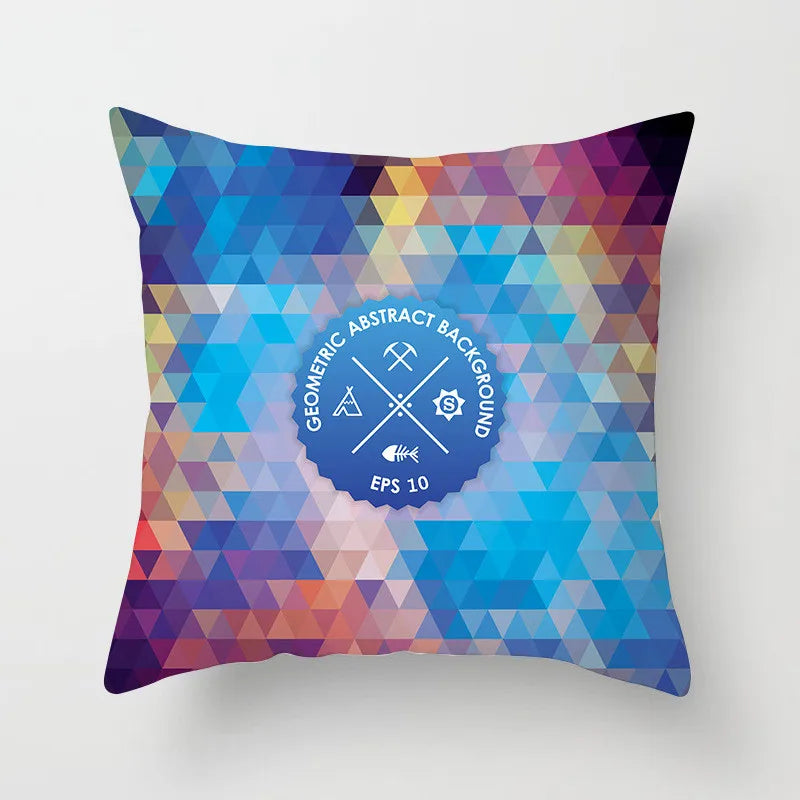 غطاء وسادة هندسي مربع من DecorBites™، غطاء وسادة أريكة بتصميم عرقي عتيق، مقاس 45×45 سم، ديكور منزلي