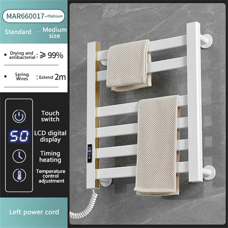 DecorBites™ Electric Towel Radiator Warmer Rack for Smart Bathroom Storage and Heating
