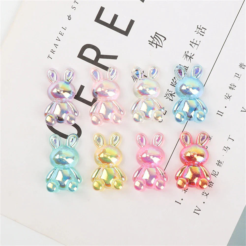 ديكوربايتس™ كابوشون راتنجي على شكل أرنب كاواي لأعمال سكرابوكينغ والحرف اليدوية