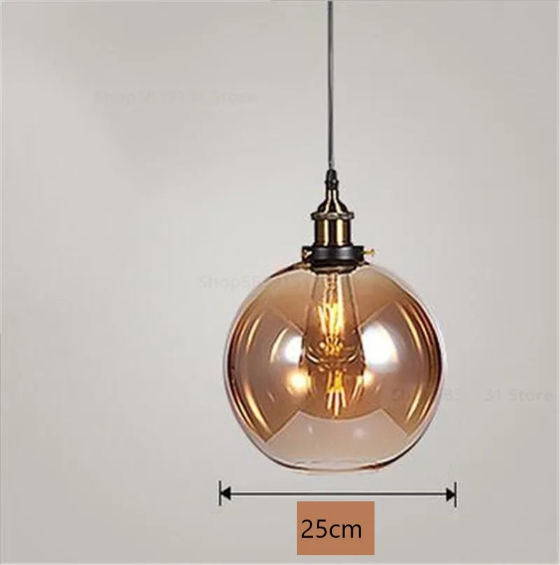 DecorBites™ Glass Ball Pendant Lights for Modern Dining Room, Kitchen, and Living Room