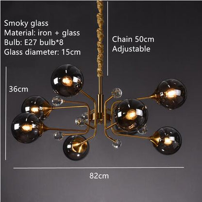 Eira - Glass bubble chandelier Kitchen Island light