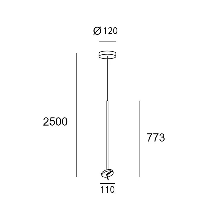 ديكوربايتس™ مصباح LED معدني أسود معلق: تركيبات بسيطة لغرفة المعيشة
