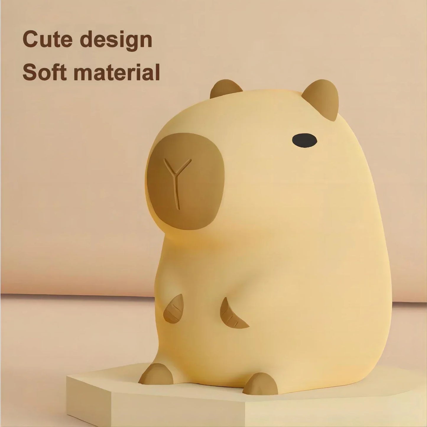 DecorBites™ Capybara Night Light: USB Rechargeable Cute Cartoon Lamp for Kids' Room