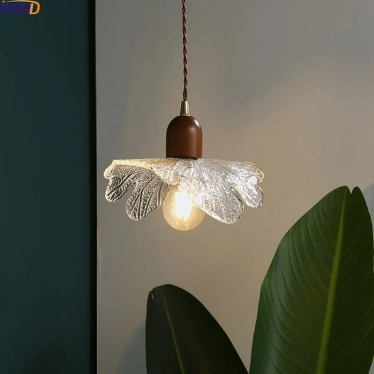 DecorBites™ Japanese Style Copper Glass Chandelier Pendant Lights for Living Room Bedroom Bar