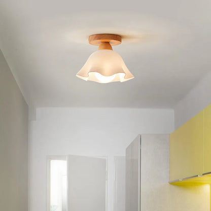 Lámpara de techo DecorBites™ LED de madera y acrílico, estilo moderno.