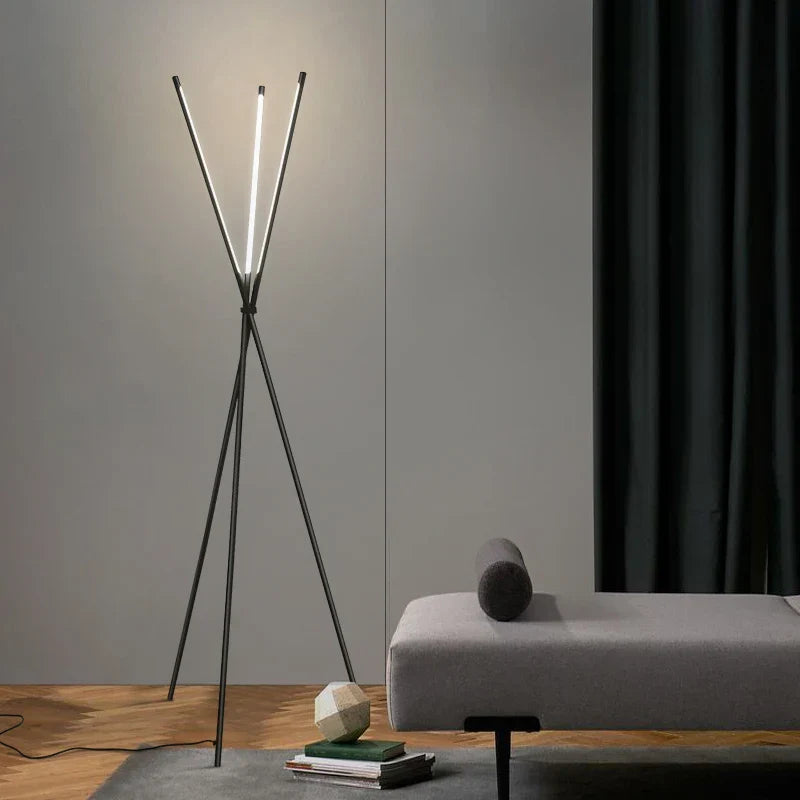 Lámpara de Pie Trípode Knox™ Decorbites: Diseño Nórdico para Hogar, Dormitorio, Sala de Estar y Salón