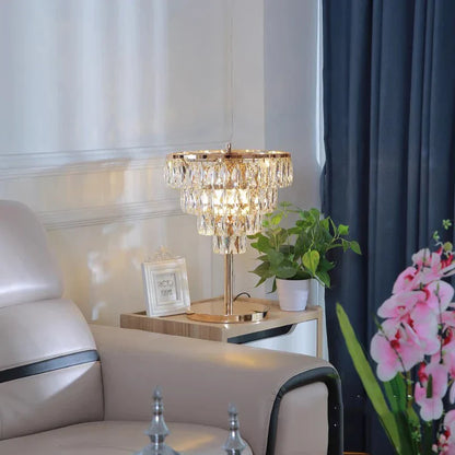 Lámpara de mesa DecorBites™ Crystal Bar, lujosa, regulable, 2700K, luz de escritorio, elegante decoración para el hogar