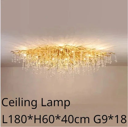 DecorBites™ Crystal Branch Chandelier | Indoor Luxury Gloss Light for Living & Dining Room