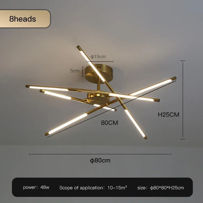 DecorBites™ Black LED Ceiling Chandelier for Nordic Modern Home Decor