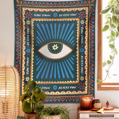 Decobites Retro Eye Tapestry Wall Hanging Hippie Boho Decor Witchcraft Tapestries