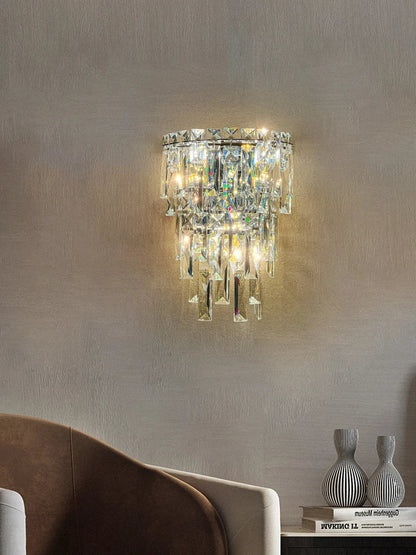 Lámpara de pared de cristal DecorBites™: Iluminación nocturna elegante y lujosa para sala de estar, dormitorio o villa
