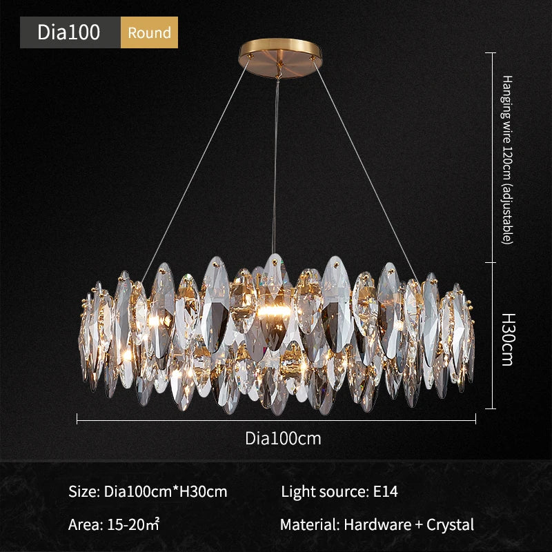 Lámparas de techo DecorBites™ de cristal de ceniza 2024, lámparas colgantes modernas para sala de estar, iluminación decorativa para el hogar