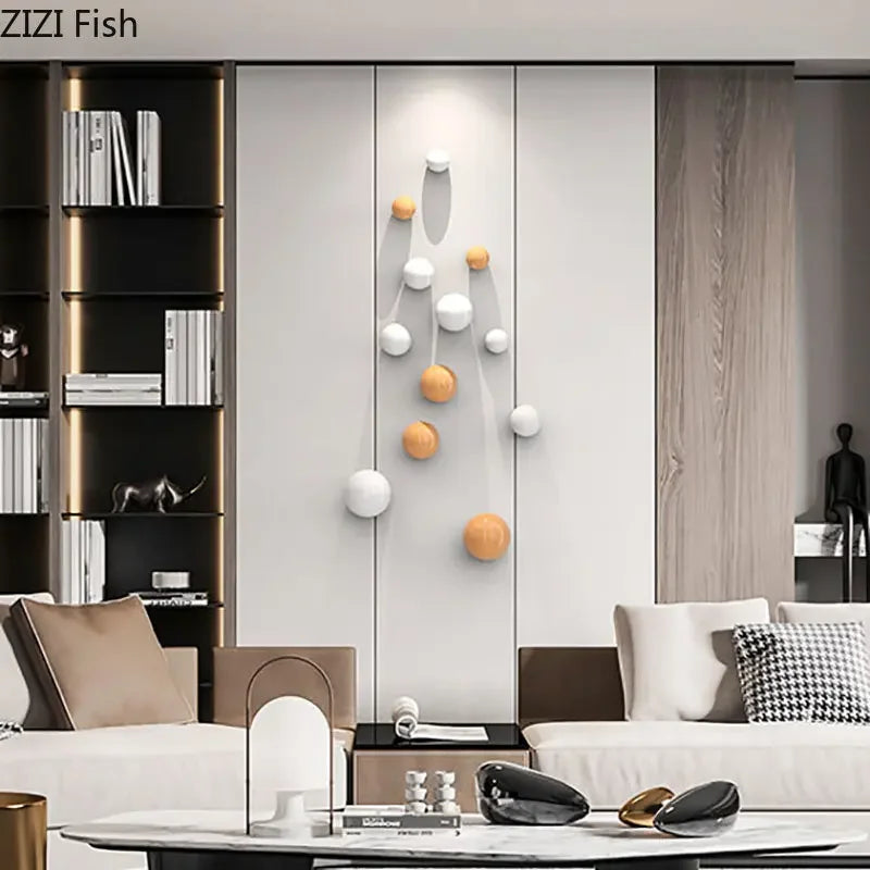 DecorBites™ Gold Ball Wall Decoration Ornaments Room Aesthetics Living Background Display