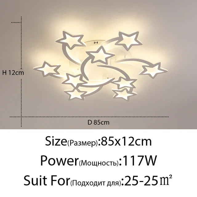 DecorBites™ LED Acrylic Chandelier with Remote for Bedroom Dining Living Room Lighting