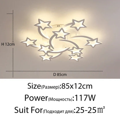 DecorBites™ LED Acrylic Chandelier with Remote for Bedroom Dining Living Room Lighting