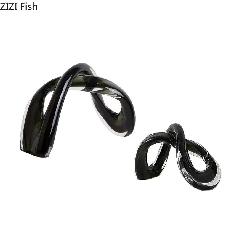 Glass Geometric Knot Sculpture