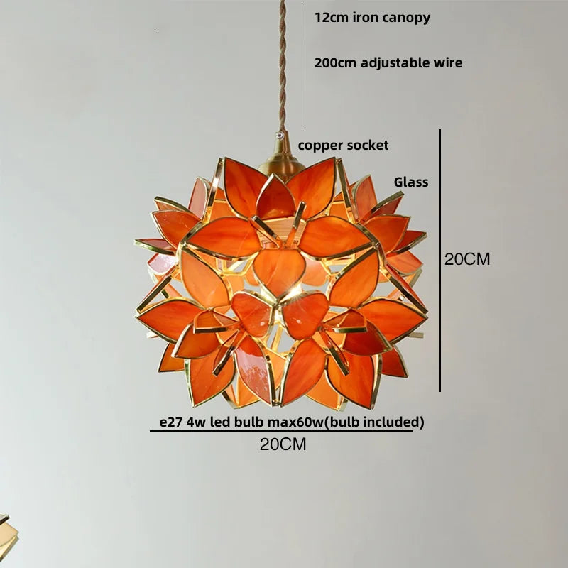 DecorBites™ Glass Copper LED Pendant Lamp | Nordic Modern Luxury Hanging Light