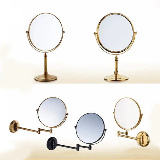 DecorBites™ Adjustable Wall Mounted Cosmetic Mirror 1X/3X Magnification 2-Face Bathroom Mirror