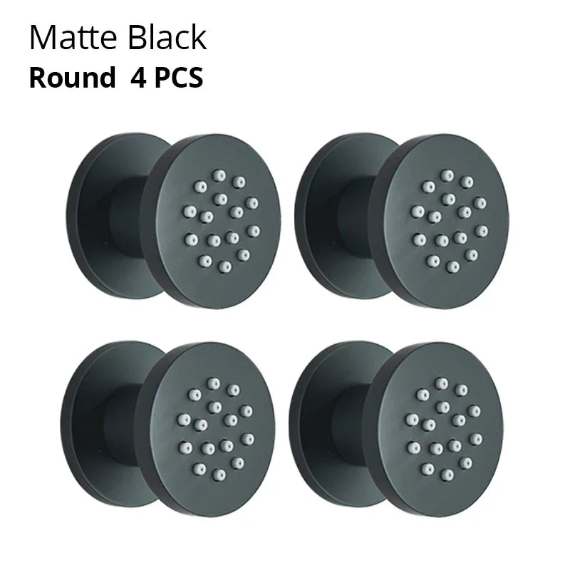 DecorBites™ Brass Body Round Shower SPA Jets for Luxurious Bathroom Massage Experience