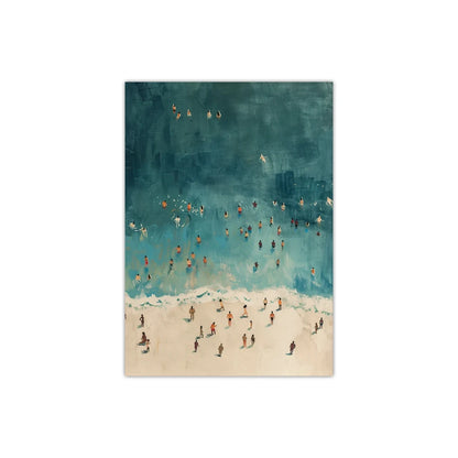 Frameless Summer People Swimming Canvas Wall Art