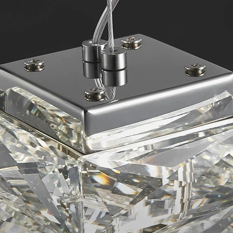 DecorBites™ Crystal Dining Table Pendant Lamp: Elegant Led Decoration for Kitchen Island, Restaurant, Living Room