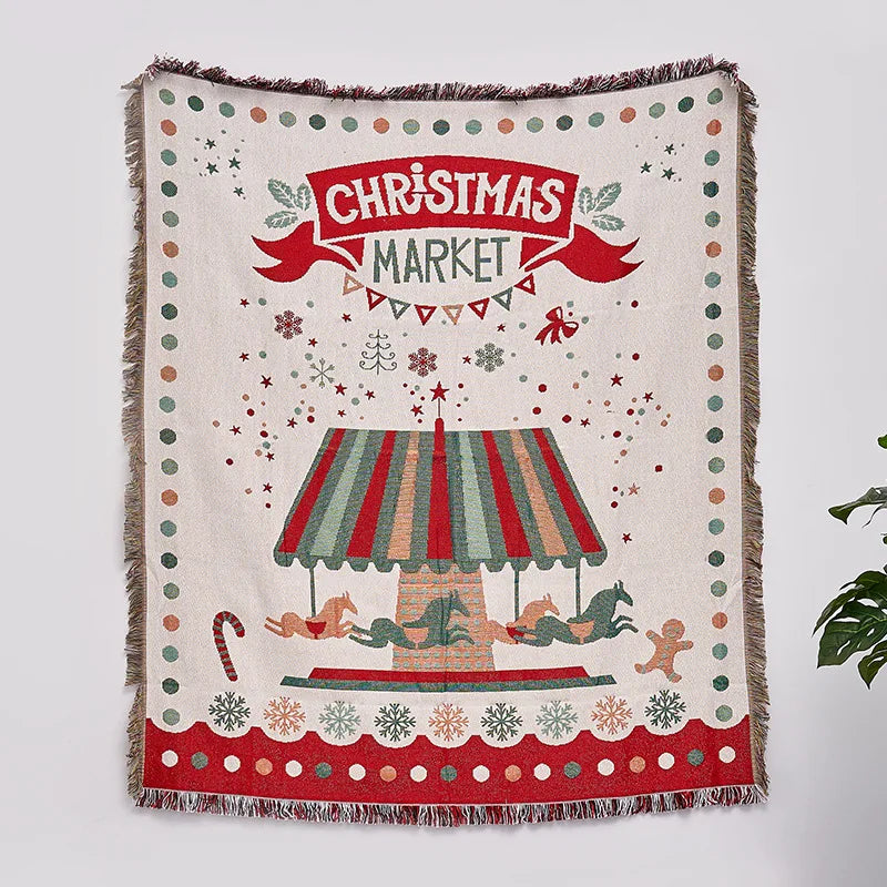 DecorBites™ Christmas Tree Knitted Throw Blanket