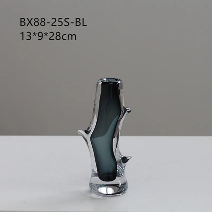 DecorBites™ Glass Vase Branch Fork Shape Thick Bottle Floral Arrangement Terrarium