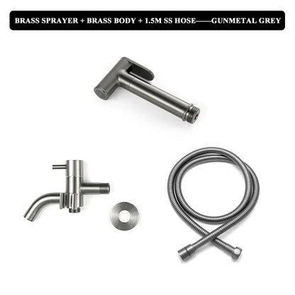 DecorBites™ Brass Dual Purpose Bidet Faucet Set for Bathroom Sprayer and Shower