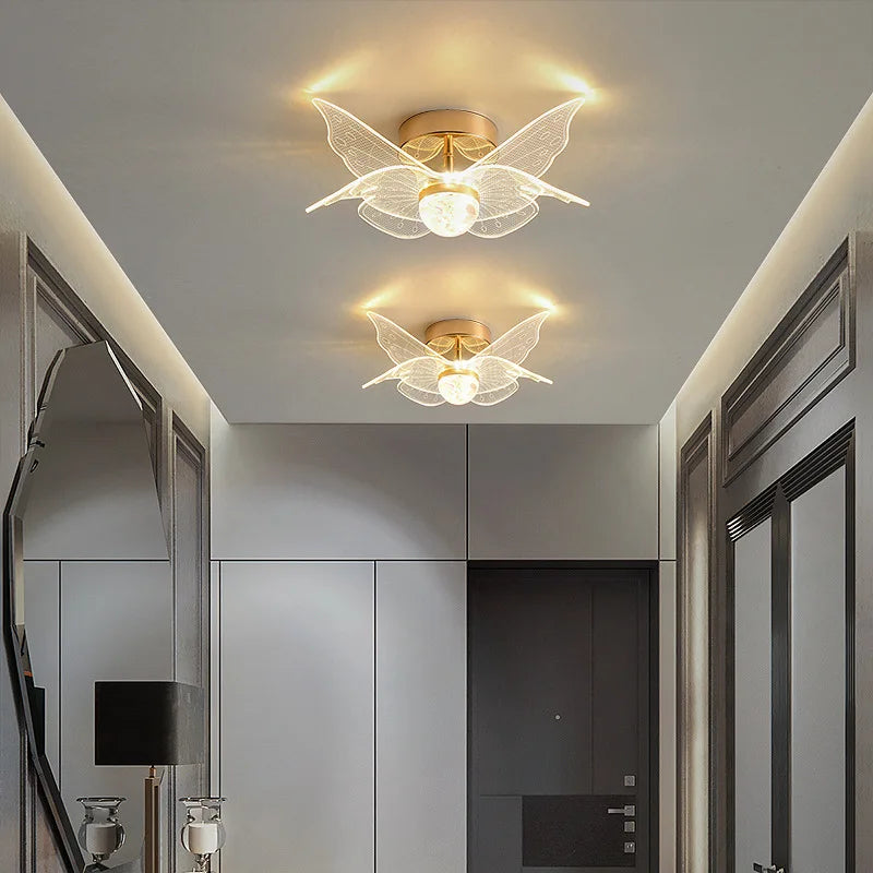 Luz de Techo LED de Acrílico Oro Decorbites™ - Iluminación de Estilo Nórdico Moderno para la Decoración del Hogar