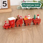 Christmas Wooden Train Merry Christmas Decorations for Home 2024 Xmas Tree Ornament  Navidad Noel Kids Gift Happy New Year 2025