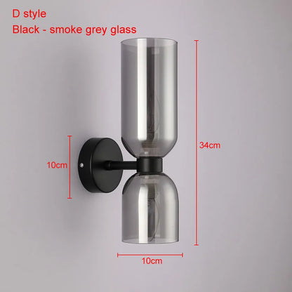 مصابيح حائط LED بتصميم كرة زجاجية من DecorBites™ - مصابيح حائط عصرية بتصميم نورديك لغرفة النوم والحمام والسلالم