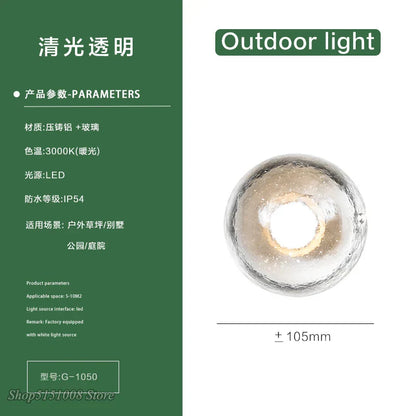 Aplique de pared de cristal DecorBites™ para exteriores, escaleras, pasillos, villas, patios y balcones.