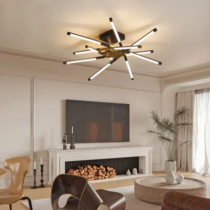 DecorBites™ Dimmable LED Ceiling Chandelier, Modern Interior Lighting for Dining Room, Bedroom, Living Room
