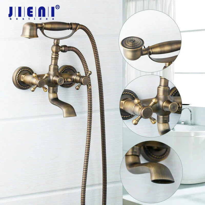 مجموعة خلاط دش الحائط DecorBites™ Antique Bass