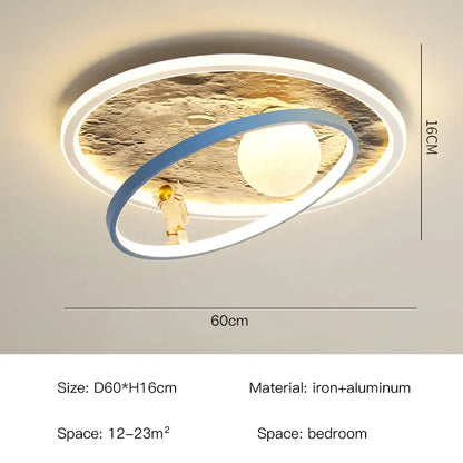 Lámpara de techo LED DecorBites™ Astronaut: Lámpara colgante infantil con control remoto para dormitorio y guardería.