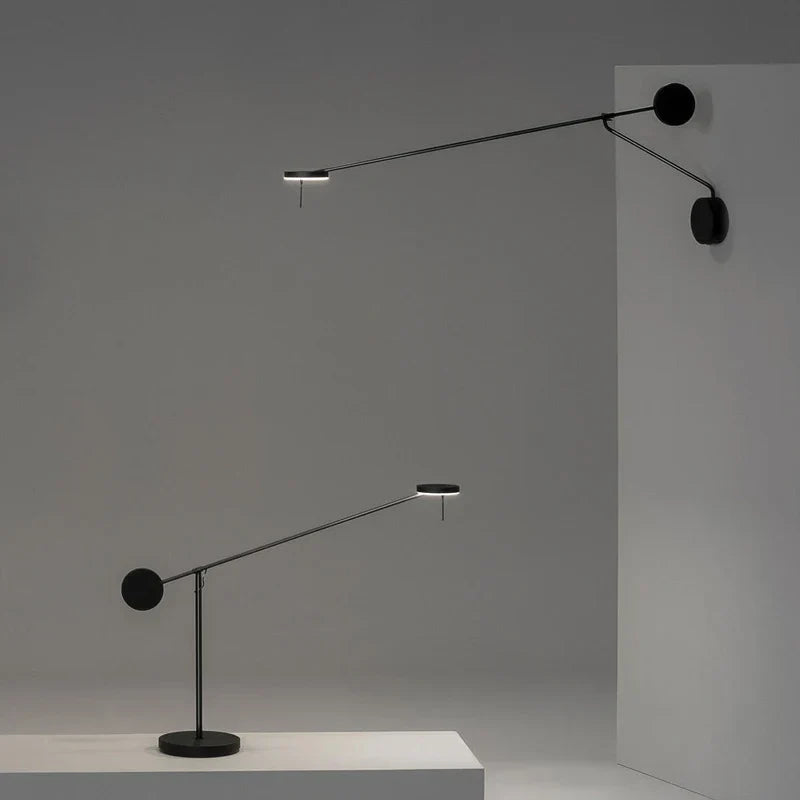 DecorBites™ Adjustable Swing Arm Black Wall Lamp for Bedroom & Study Room