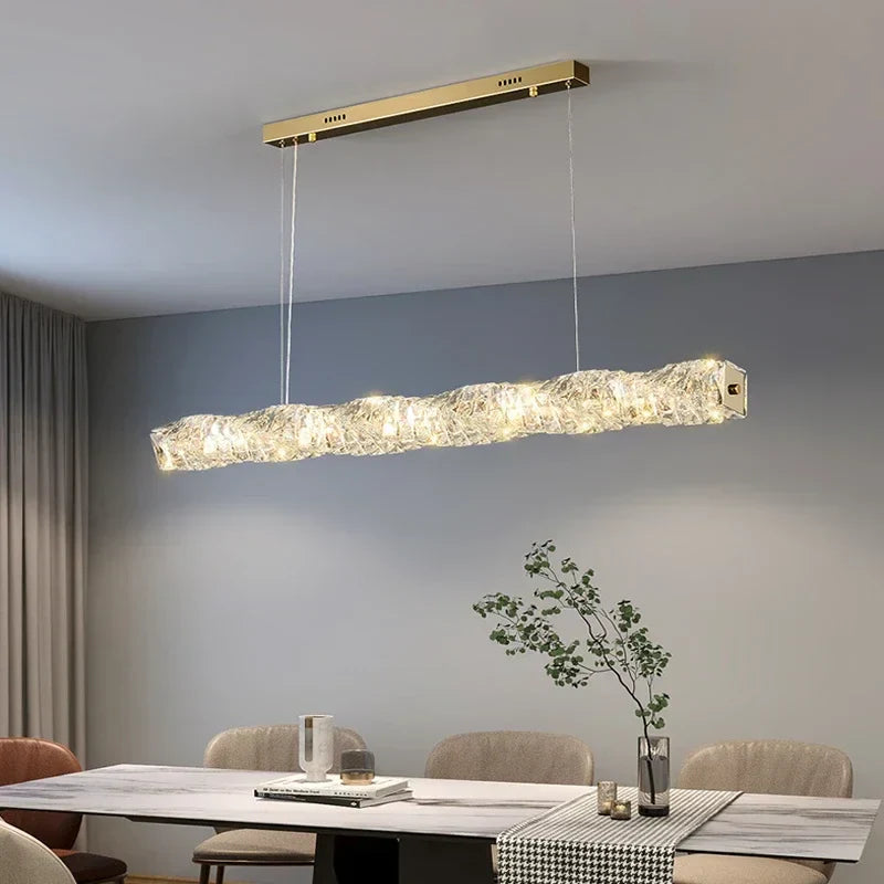 DecorBites™ Elegant LED Crystal Chandelier for Dining Room and Kitchen Lighting