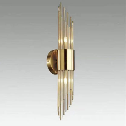 DecorBites™ Gold Stainless Steel Glass Sconces for Bedroom, Dining, Aisle Wall Lights
