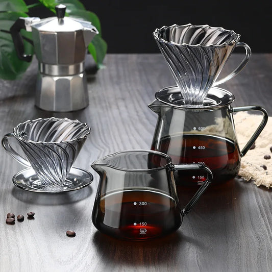 DecorBites™ Glass Coffee Pot Server 400/600ML - Reusable Coffee Carafe & Kettle