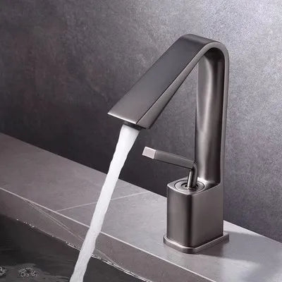 DecorBites™ Brush Gold Basin Faucet Single Lever Hot Cold Mixer Sink Tap Vanity