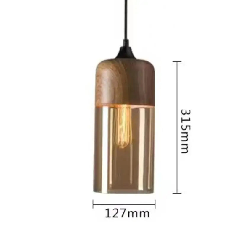 DecorBites™ Black Glass Pendant Light Fixture for Modern Indoor Decor & Dining Room