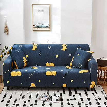 Decobites Stretch Sofa Cover Print Slipcover Couch Protector Case for Seater