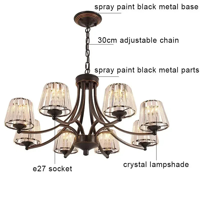 Lámparas de techo tipo araña de cristal DecorBites™ para espacios de vida modernos