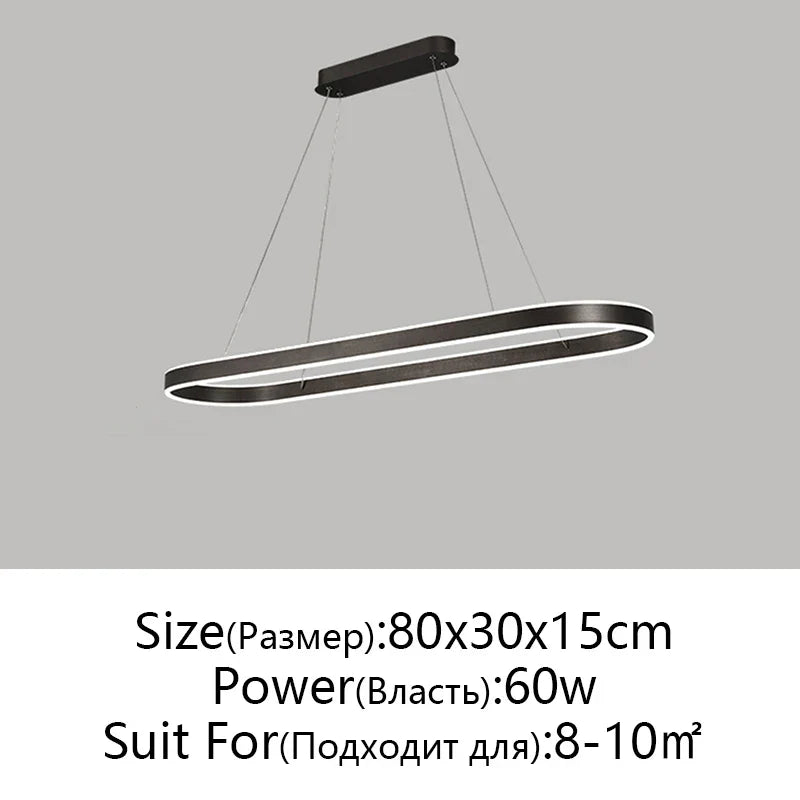 DecorBites™ LED Aluminum Ceiling Chandelier for Kitchen Living Room Modern Nordic Design