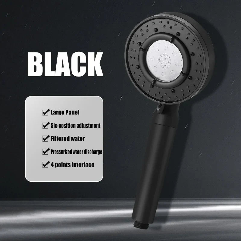 DecorBites™ Large Panel Adjustable High Pressure Shower Head for Eco-Friendly Rainfall Experience