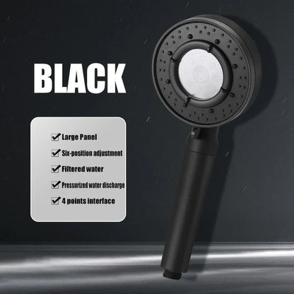 DecorBites™ Large Panel Adjustable High Pressure Shower Head for Eco-Friendly Rainfall Experience
