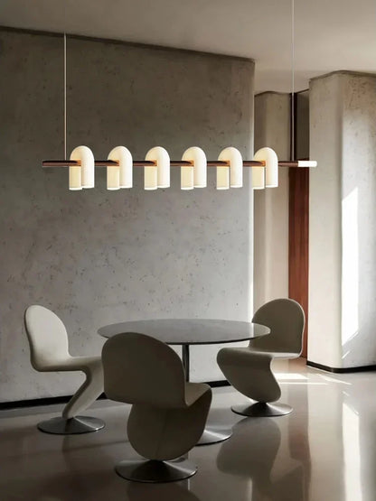 ثريات أكريليك بيضاء من ديكوربايتس™ بتصميم آرت ديكو: مصابيح أنيقة لغرفة المعيشة الداخلية