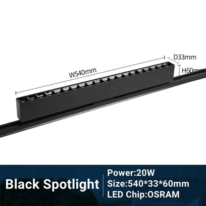 DecorBites™ LED Track Light 10/20W COB Adjustable Grille Spot Lamp Linear Fill Rail Lighting